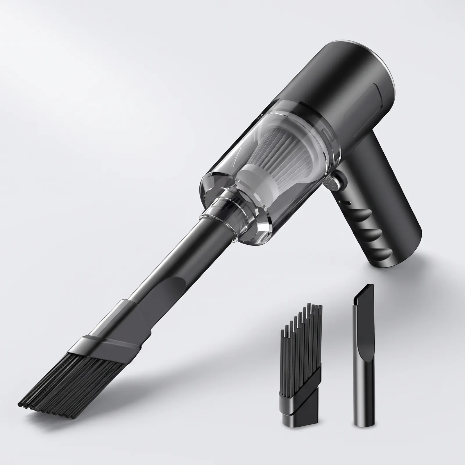 BlackBolt car vacuum on a light grey background